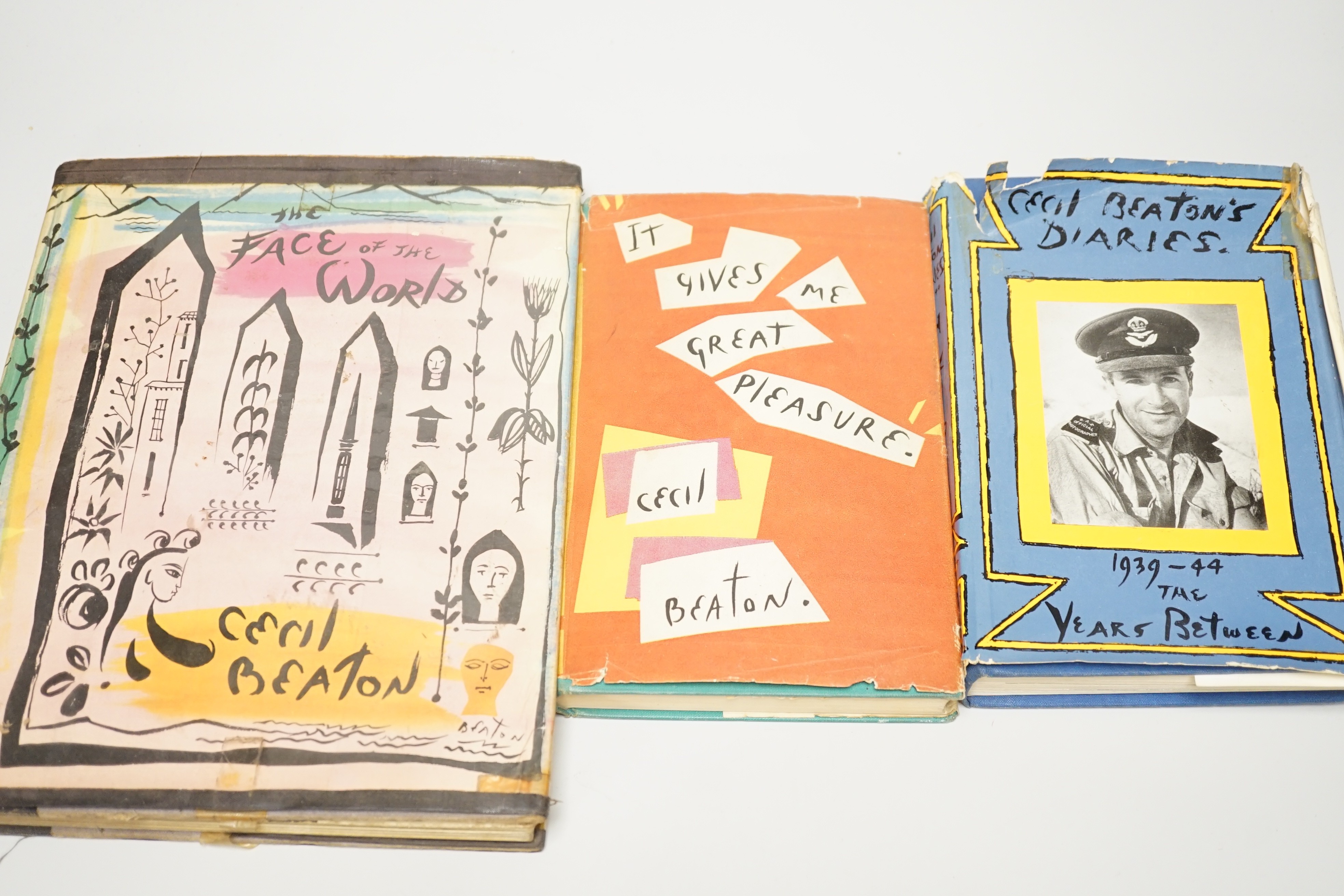 Cecil Beaton's diaries, one volume signed by author, and two relative books